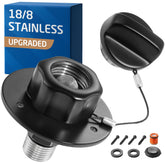 KES front view inlet matte black showing durable metal construction and secure connection