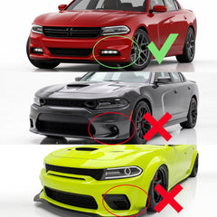 KETAI front lip mounted on Dodge Charger demonstrating visual enhancement