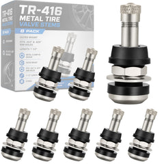 Ketofa TR-416 front view showing eight silver valve stems and packaging, reliable replacement