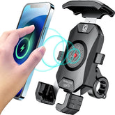 KEWIG front view on handlebar showing secure phone grip and clear screen visibility