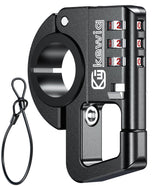 Kewig front view lock mounted on handlebar showing compact security