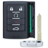 Keyecu front view of fob showing five-button layout and clean finish for easy use