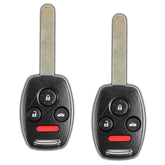 KeylessOption front view of two remotes showing buttons and brand — clear replacement benefits