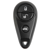 KeylessOption front view remote showing three-button layout for easy access