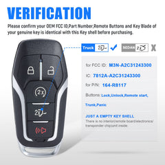 Keymall rear view showing FCC ID label for accurate compatibility check