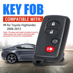 Keymall aftermarket remote back housing showing blank surface without OEM logo for discreet replacement