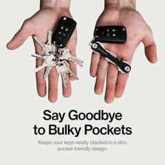 KeySmart original side profile highlighting slim design and pocket comfort benefit