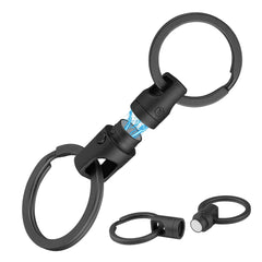 KeyUnity KA45 front view showing compact titanium quick release and rings for organized carry