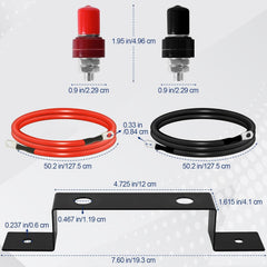 Kikerike rubber caps and terminals protecting posts from water and dirt