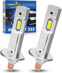 KIMLATAR front bulb showing cool white beam and high output benefit