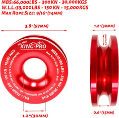KING-PRO snatch ring attached to soft shackle demonstrating safe connection
