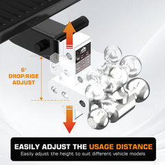Kingfun detail of stainless adjustment and locking pins for theft prevention and security