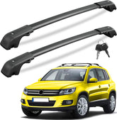 KINGGERI front cross bar installed on VW Tiguan reduces wind noise and adds cargo capacity