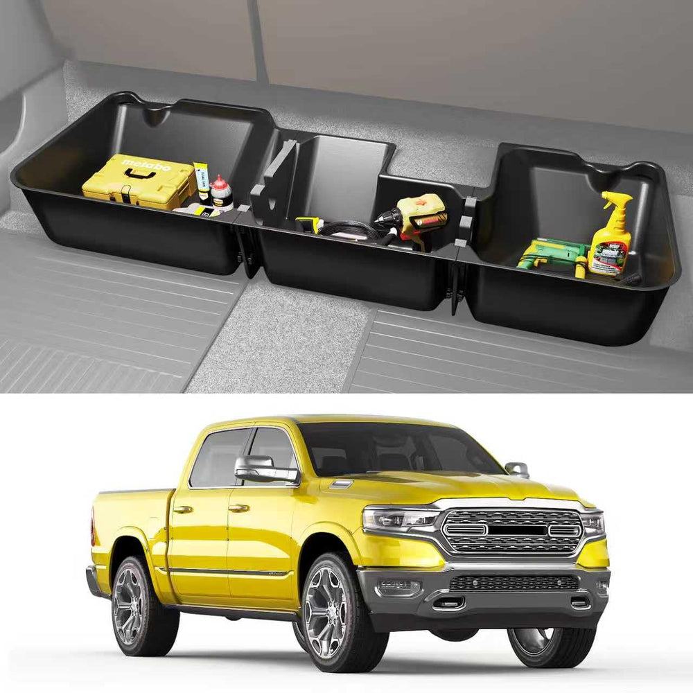 KINGGERI front view of under seat box showing fit and discreet profile