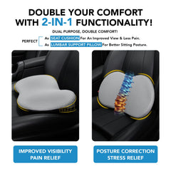 kingphenix wedge side profile illustrating seat lift for better posture