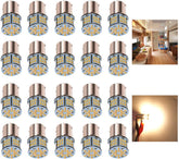KISLED 20-pack bulbs front view showing warm white bulbs and packaging benefit energy savings