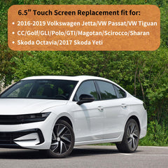 kixfwpy installed in a VW dashboard illustrating restored touchscreen control during drive
