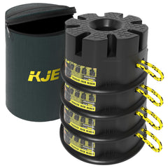 KJE front view with storage bag showing set ready for transport and organized storage