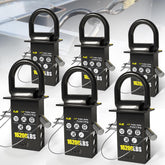 KJE front view of six-pack D-ring anchors showing ready-to-install convenience