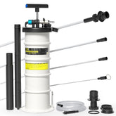 KJE front view of extractor showing tank and pump, highlights portability and compact storage
