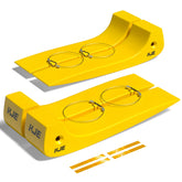 KJE skates front packaging showing four-piece set and specs, easy storage benefit