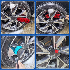 KLeXiC tire brush stiff bristles removing rubber grime and improving traction look