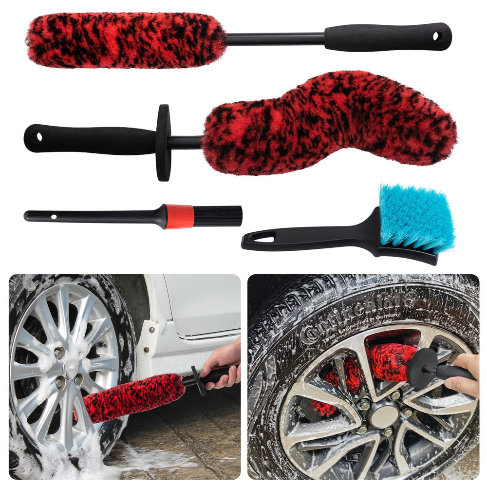 KLeXiC kit front view showing all four brushes and packaging benefit safe cleaning