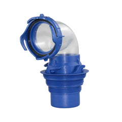 klpdst elbow front view showing fitting and adapter benefits