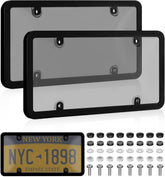 KLSKKJ clear cover front view showing protection and full plate visibility