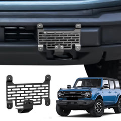 Klutchtech front-mounted view showing clean plate placement and protected bumper