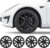 Klutchtech front packaging showing Model 3 18 inch aero covers and benefit of refreshed styling