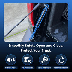 Klutchtech installed on Maverick tailgate demonstrating smooth operation benefit