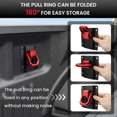 Klutchtech anchor mounted in truck bed front corner showing secure cargo hold