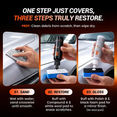 Klynelix sanding pads spread to show grit selection for controlled correction
