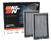 K&N cabin filter front view showing clean pleats and fit for efficient airflow