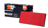 K&N engine air filter KNA-2114 front view showing clean sealing flange and fit