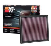 K&N front view of filter showing shape and fit for easy installation