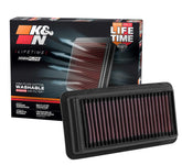 K&N front view of filter 33-5044 showing shape and fit for quick installation