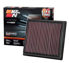 K&N front view showing filter shape and ready-fit benefit