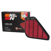 K&N front view of KNA-2394 showing packaging and quick fit benefit