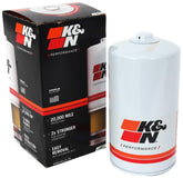 K&N HP-6001 front view showing durable canister and label for easy identification