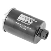 K&N PF-1000 front view showing compact steel canister and mounting points for reliable fitment