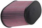 K&N front oval view showing shape and improved airflow benefit