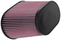 K&N front oval view showing shape and improved airflow benefit