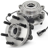 KNOLET front hub assembly front view showing flange and studs, aids correct wheel mounting
