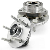 KNOLET front hub assembly frontal view showing mounting pattern and fitment benefits