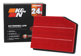 K&N filter front view showing shape and fitment for easy replacement