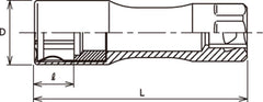 Ko-ken socket in use on engine reaching recessed plug for safe removal