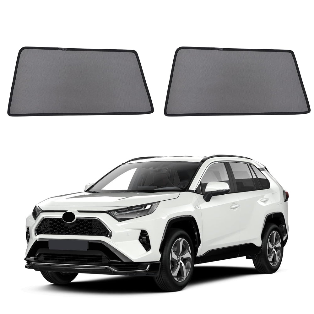 KOCZIL rear side shade front view showing precise fit and sun protection