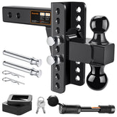 Koerdo hitch front view showing dual balls and sturdy build for dependable towing
